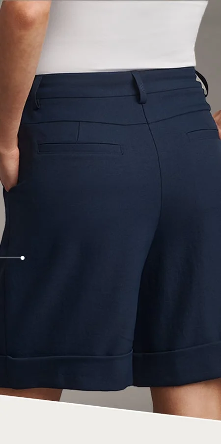 Horizon Bermuda Trouser - Navy Blue