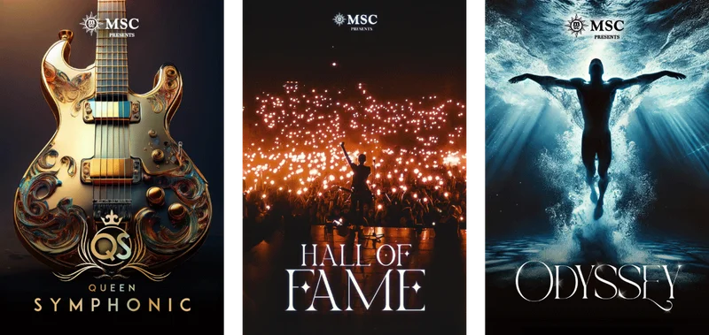 Left to Right: Queen Synphonic, Hall of Fame, and Odyssey