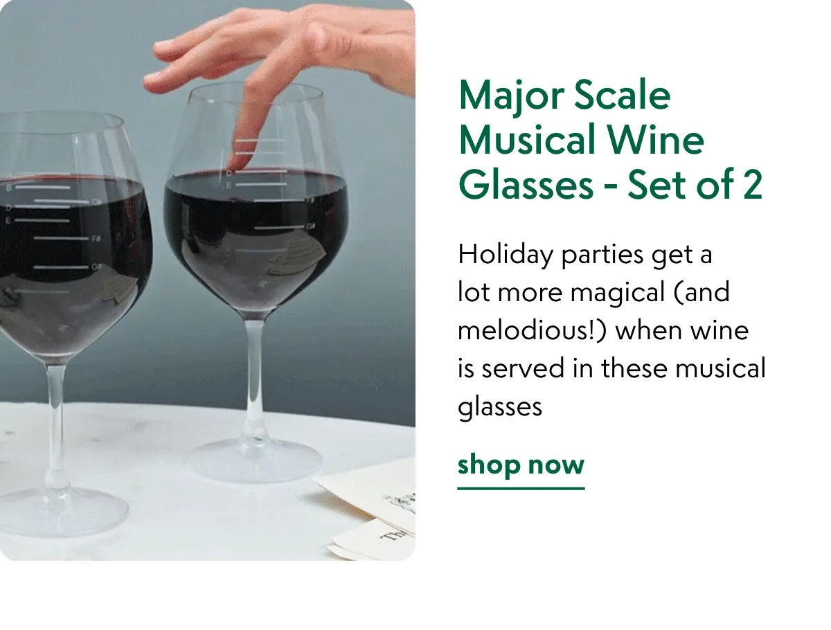 Major Scale Musical Wine Glasses - Set of 2