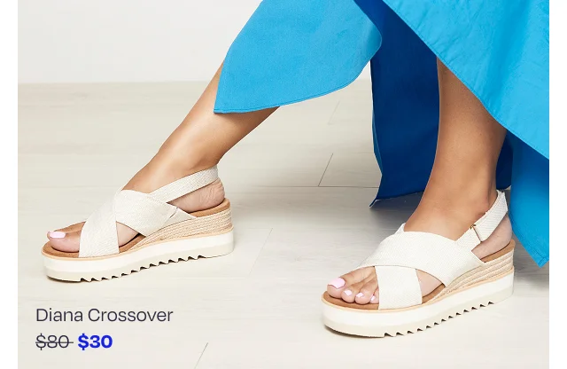 Diana Crossover Wedge Sandal - Image