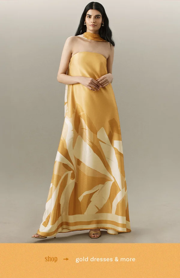 shop gold dresses & more