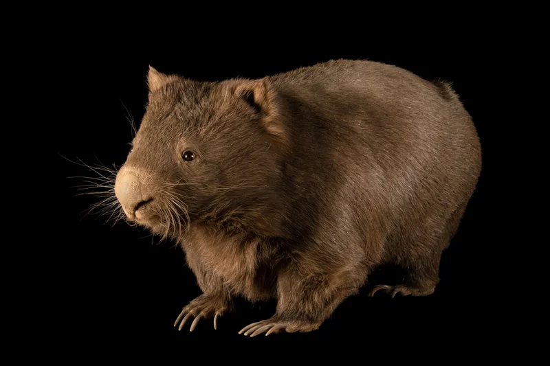 A mainland wombat, Vombatus ursinus, at the Toledo Zoo.
