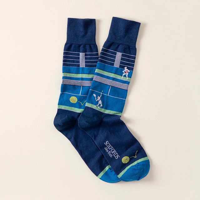 Match Point Tennis Embroidered Socks