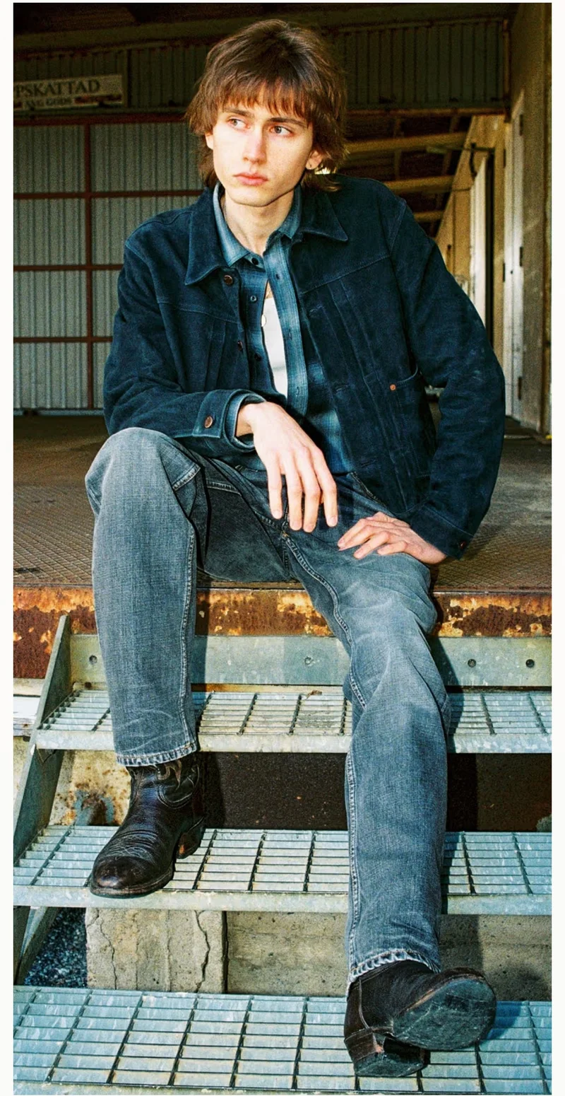 Dante II Suede Jacket Navy