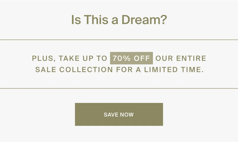 Save up to 70% on the Sale Collection
