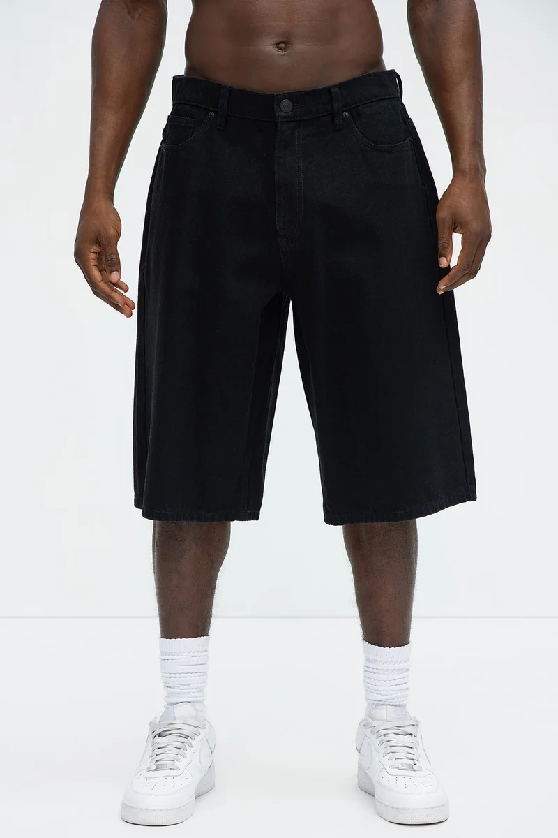Image of Colin Baggy Denim Short - Black