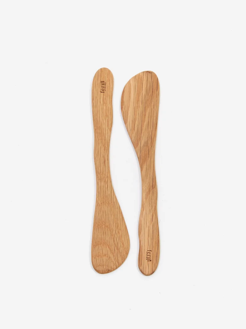 Image of ferm LIVING Cairn Butter Knives (Set of 2) - Oak
