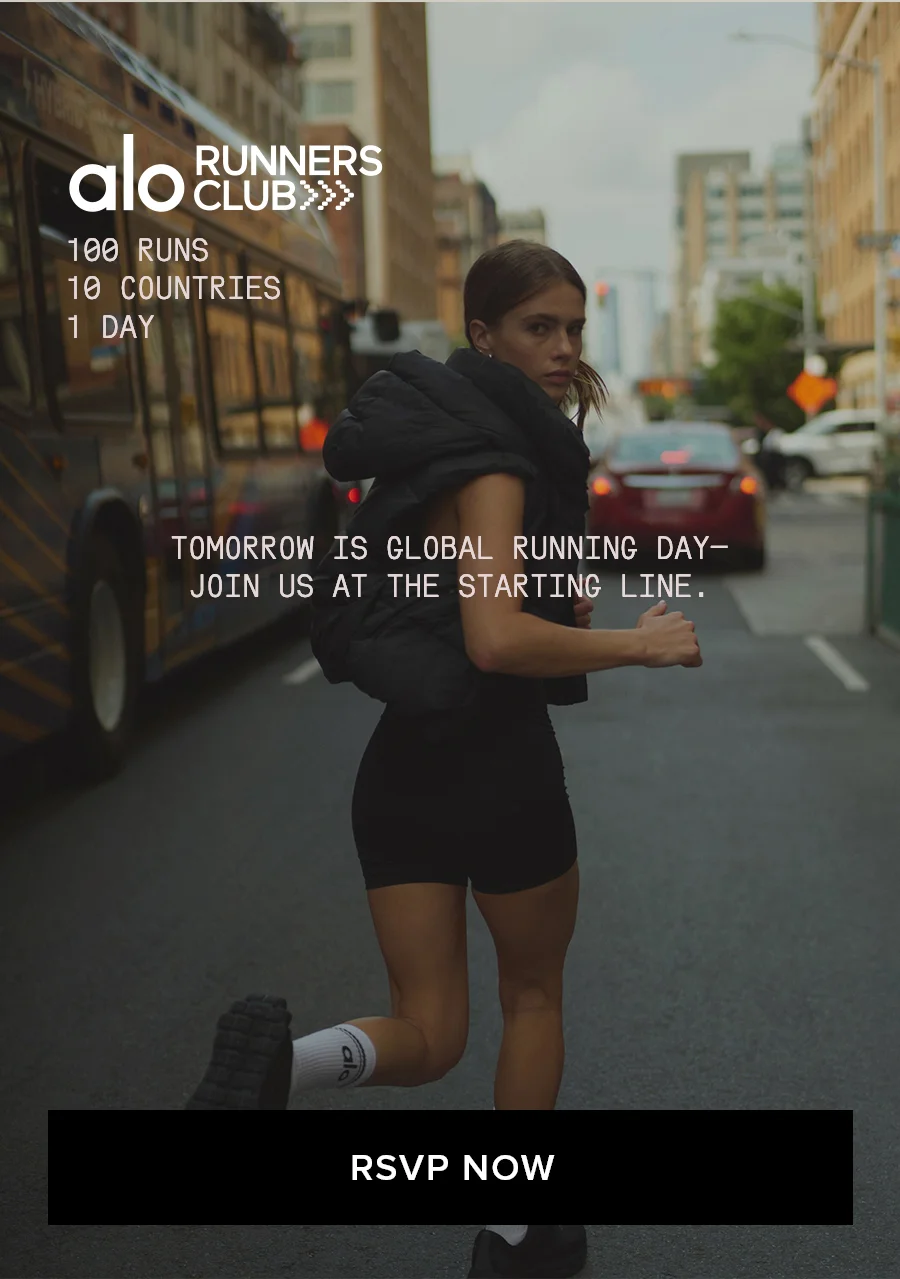 RUNNERS CLUB. 100 RUNS. 10 COUNTRIES. 1 DAY. TOMORROW IS GLOBAL RUNNING DAY-JOIN US AT THE STARTING LINE. RSVP NOW