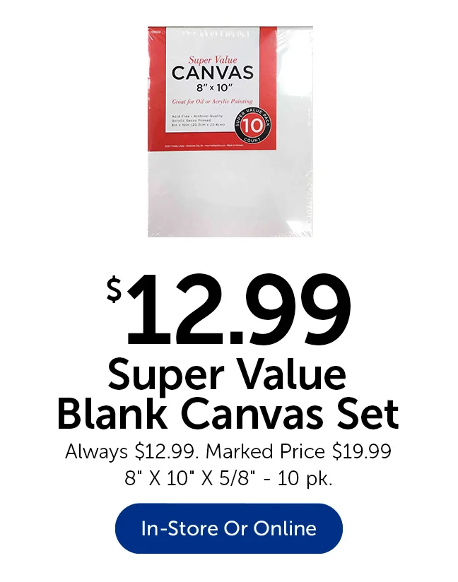 10 Pack Canvas Set