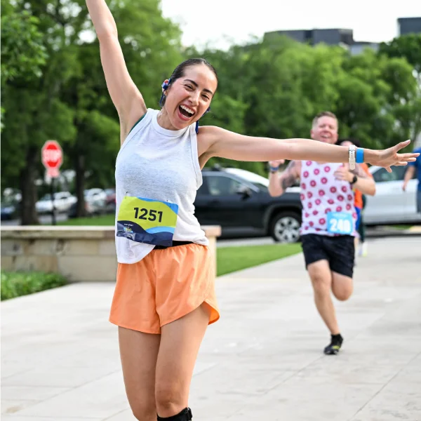 Man running in a race