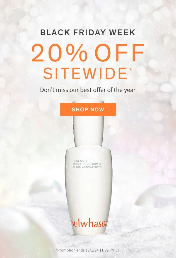 Black Friday Week: 20% off Sitewide