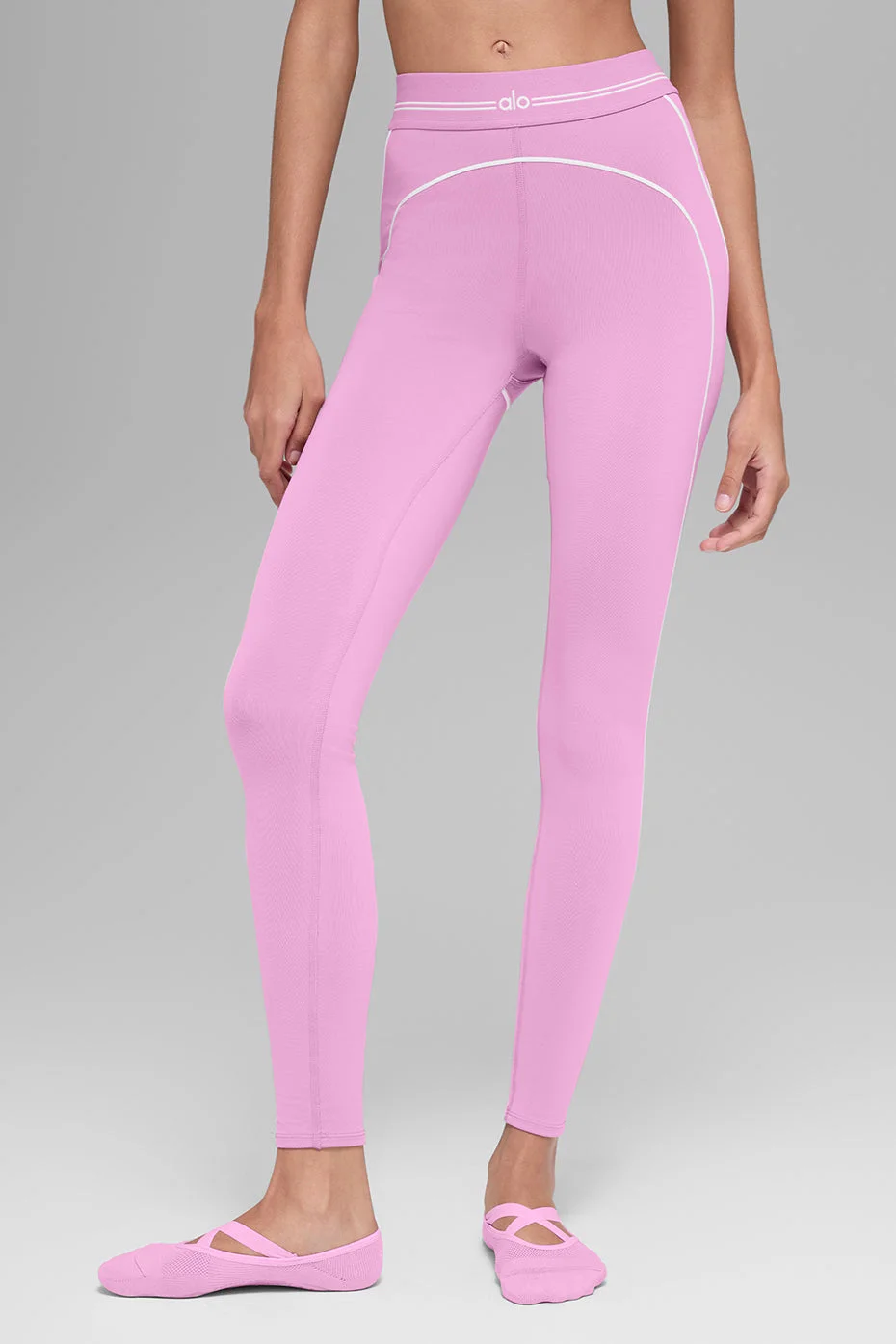 Airbrush High-Waist 7/8 Heart Throb Legging - Candy Heart Pink/White