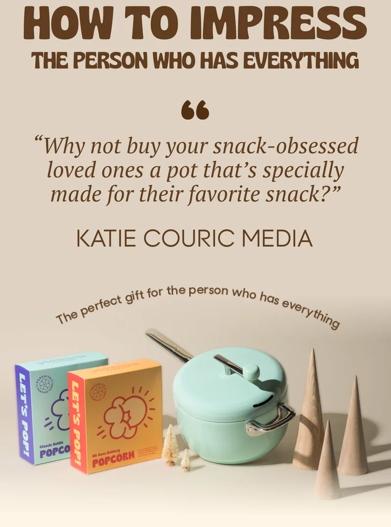 "Why not buy your snack-obsessed loved ones a pot that's specifically made for their favorite snack?" -Katie Couric Media