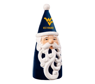 Evergreen 8" Santa LED Statuary with NCAA School Logo