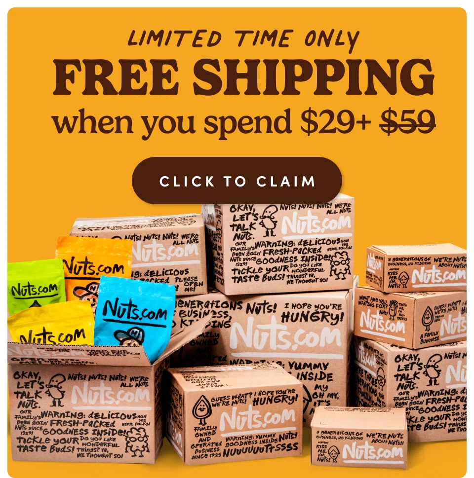 FREE SHIPPING when you spend $29. Click to claim