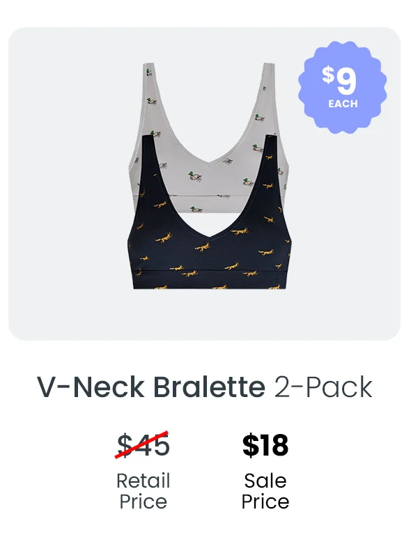 V - Neck Bralette 2-Pack | $18 Sale Price