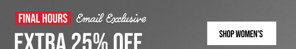 Extra 25% off Shop Women's