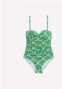 Andros Twist Front Swimsuit Rich Emerald, Blossomy