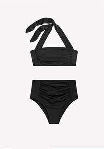 Kythira Ruched Bikini Top Black