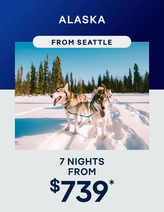 Alaska From Seattle – 7 Nights – Click to View Cruises & Book Now