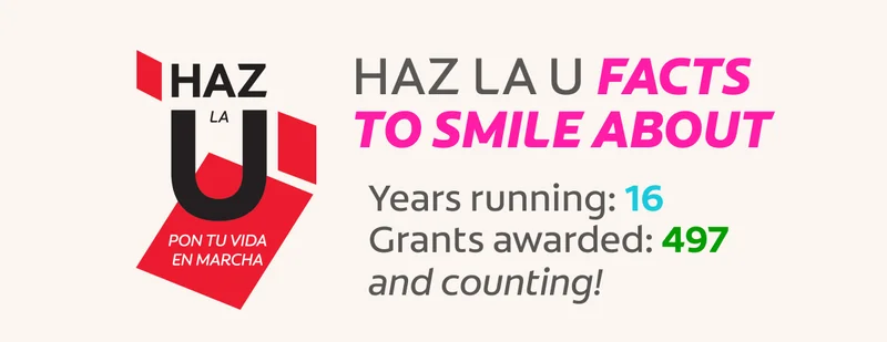 Haz la u facts to smile about Years running: 16 Grants awarded: 497 and counting!