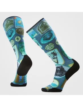 Ski Explorer Print Over The Calf Socks
