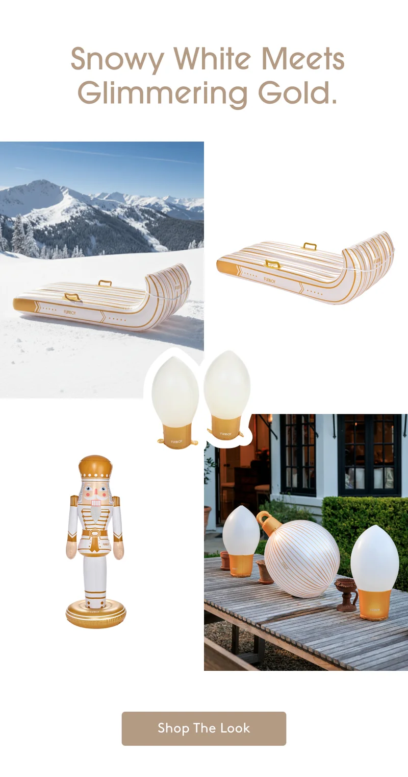 Snowy White Meets Glimmering Gold. Shop The Look.