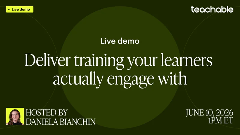 Live Demo: Enterprise with Dani from Teachable