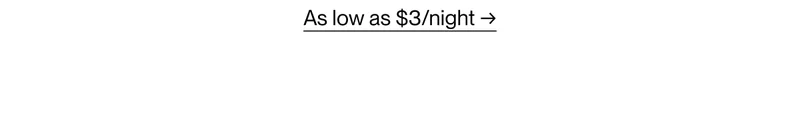 As low as $3/night