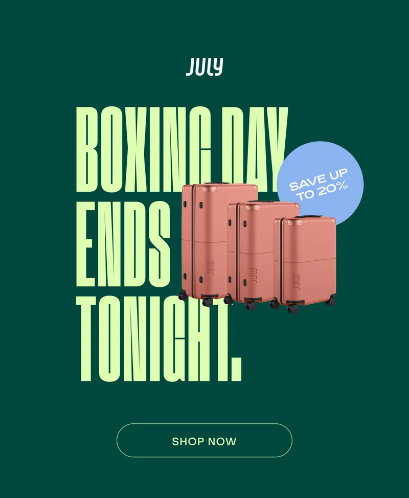 Boxing Day Ends Tonight. Save up to 20%. Shop Now.