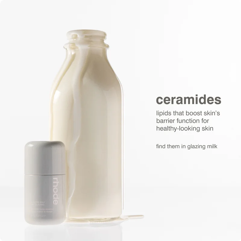 ceramides: lipids that boost skin’s barrier function for healthy-looking skin. find them in glazing milk.