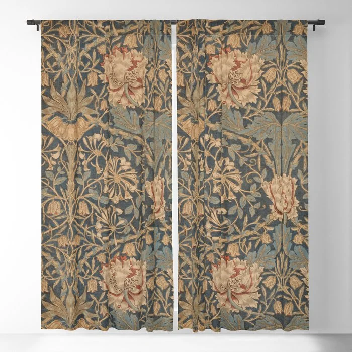 Honeysuckle by William Morris 1876 Antique Vintage Victorian Jugendstil Art Nouveau Retro Pattern Blackout Curtain Blackout Curtain