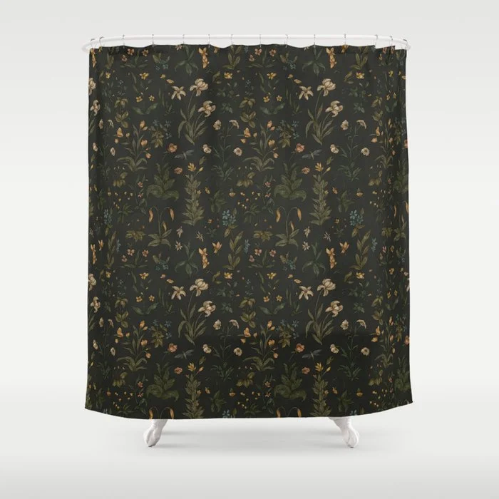 Old World Florals Shower Curtain Shower Curtain