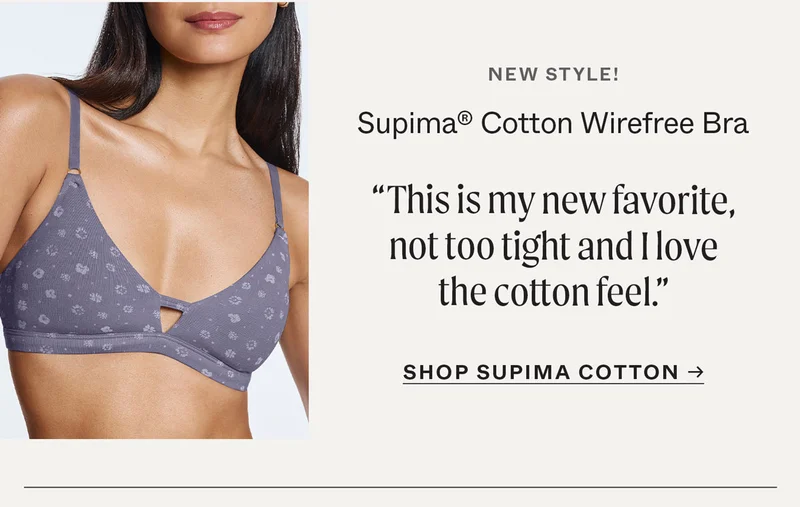 Shop Supima Cotton Wirefree Bra