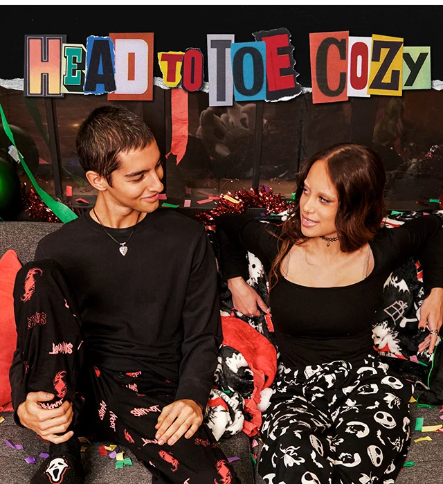 Head to Toe Cozy Shop Pajamas and Slippers