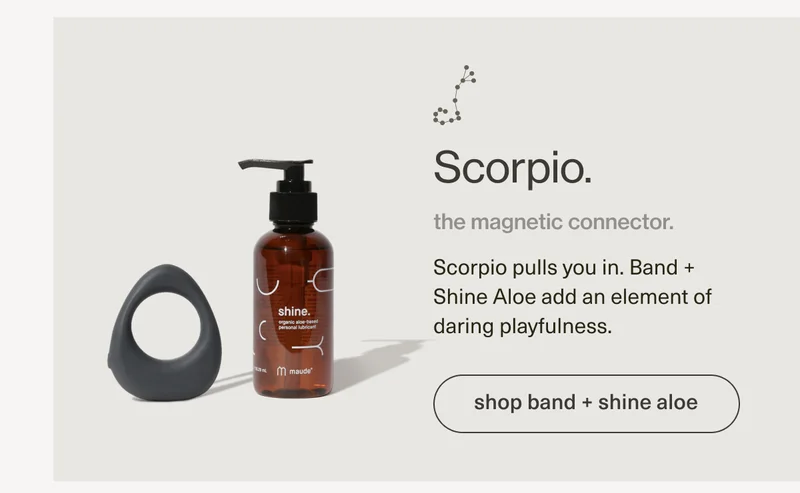 Scorpio. | the magnetic connector. | Scorpio pulls you in. Band + Shine Aloe add an element of daring playfulness. | [ shop band + shine aloe ]