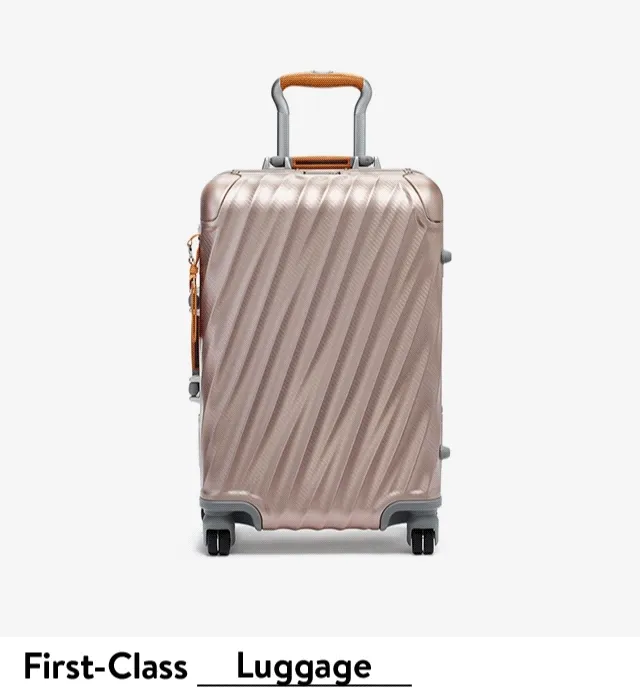 A roller suitcase, zip pouch, duffle and tote.