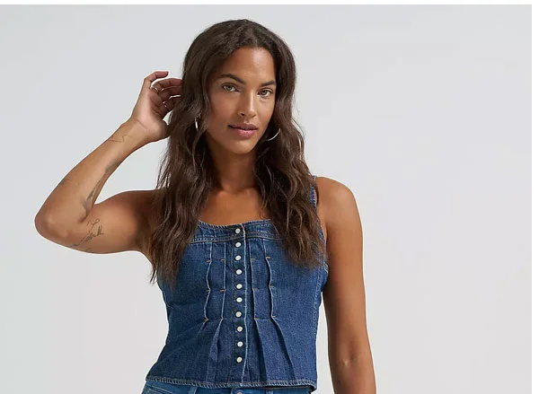 Women's Pleated Corset Top