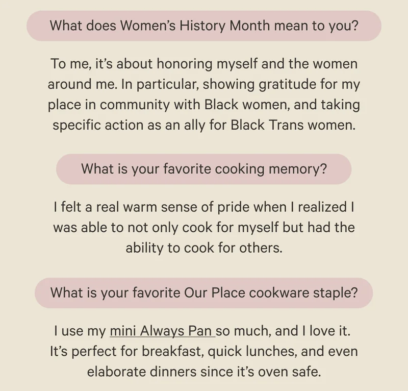 To me, it’s about honoring myself and the women around me. In particular, showing gratitude for my place in community with Black women, and taking specific action as an ally for Black Trans women.
