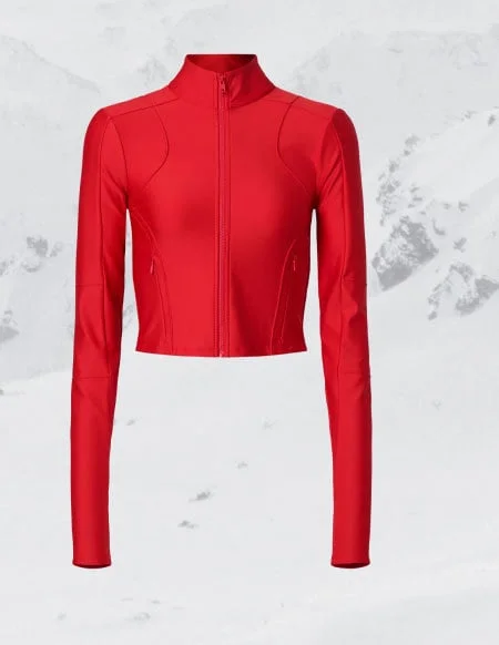zip up jacket red