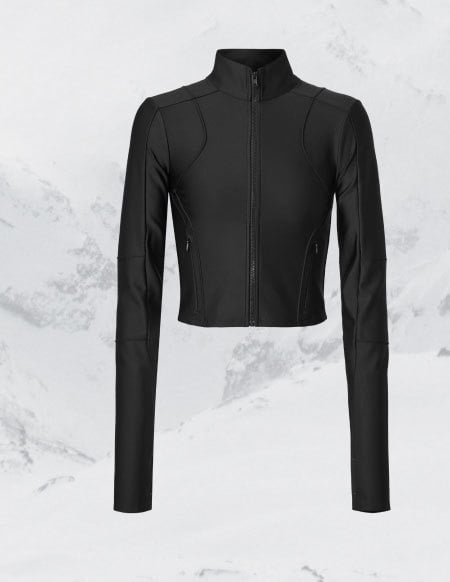 zip up jacket black