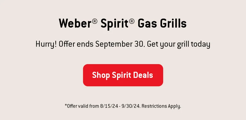 Ends soon! $50 off Spirit Grills