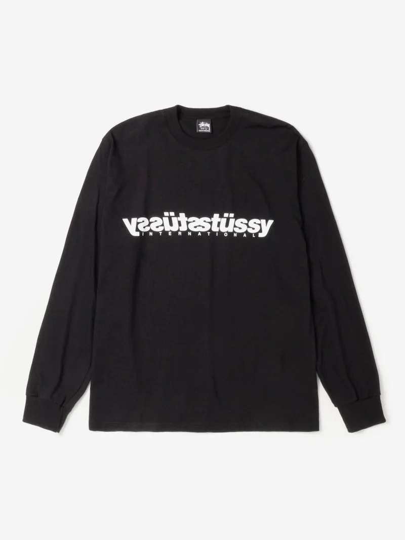 Image of Stussy Mirror LS T-Shirt - Black