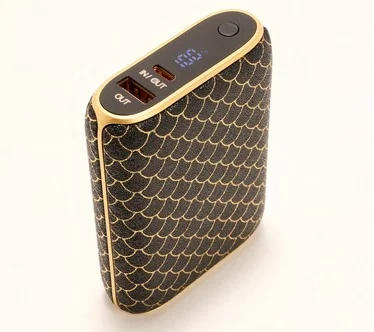 HALO 10,000mAh Faux Leather Power Bank with Fast Charge