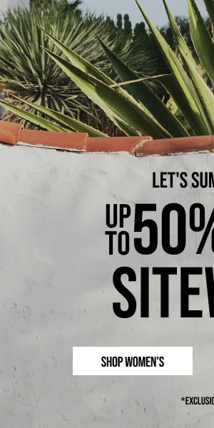 Up to 50% off Sitewide Shop Women's