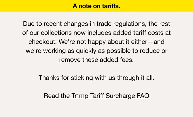 A Note On Tariffs
