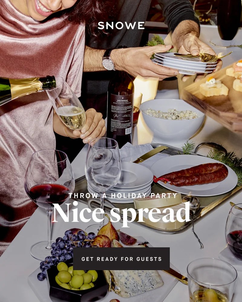 Throw a holiday party Nice spread GET READY FOR GUESTS
