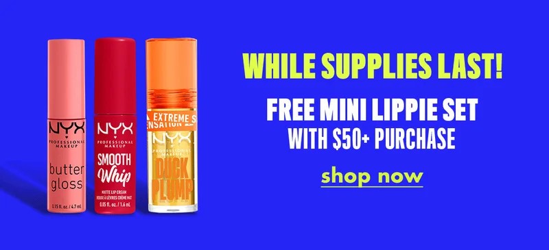 Free mini lippie set while supplies last