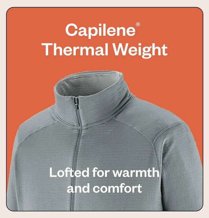 Capilene Thermal Weight. Lofted for warmth and comfort.