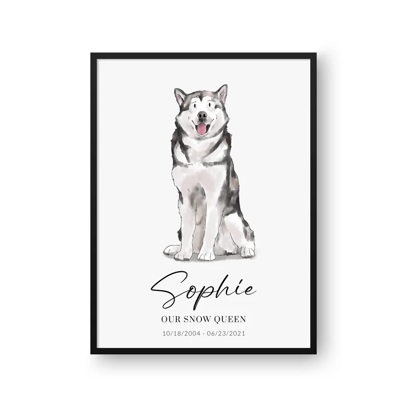 Image of Hand Drawn Pet Portrait - One Pet